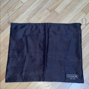 Coach Brown Accessory Pouch with Drawstring Closure